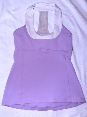 Lululemon Athletica Throwback Scoop Neck Racerback Tank Top Size 8 Lavender